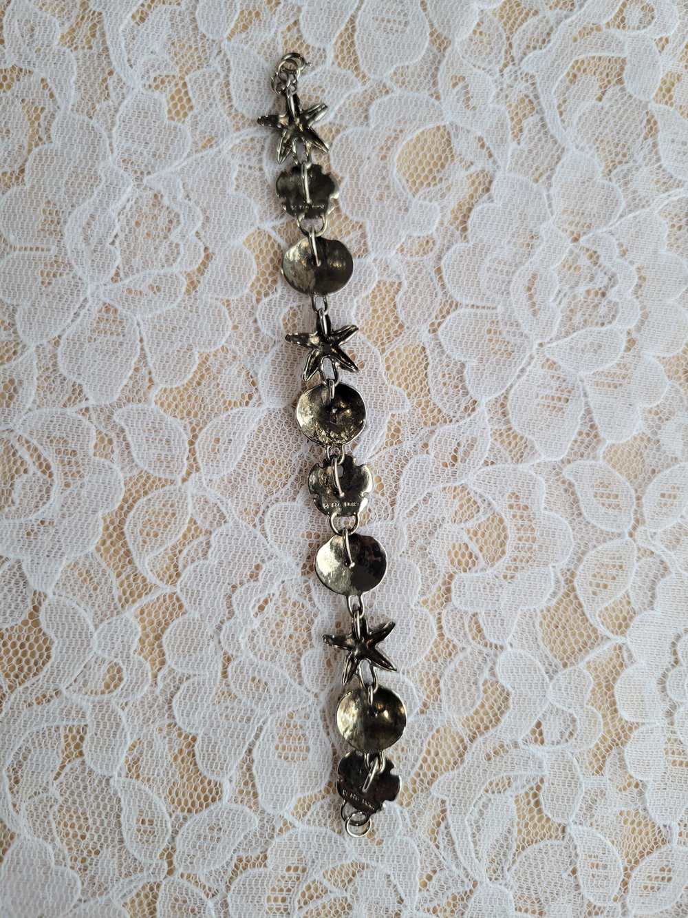 Silver Vintage Sea Life Bracelet - Stamped 925 China - Picture 3 of 4